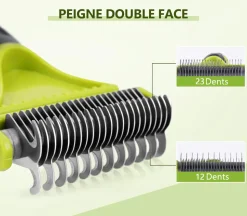 DTOPBUYAGE - Brosse de toilettage pour chien & peigne à démêler pour chat