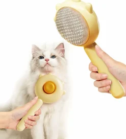 DTOPBUYAGE - Brosse pour animaux de compagnie bouton de nettoyage