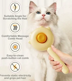 DTOPBUYAGE - Brosse pour animaux de compagnie bouton de nettoyage