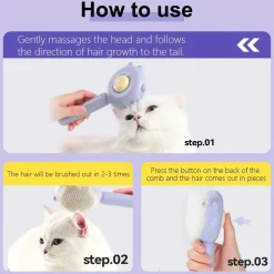 DTOPBUYAGE - Brosse pour animaux de compagnie bouton de nettoyage