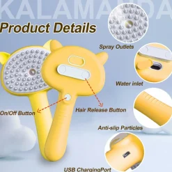 DTOPBUYAGE - Brosse vapeur pour chat contre la mue dtopbuyage