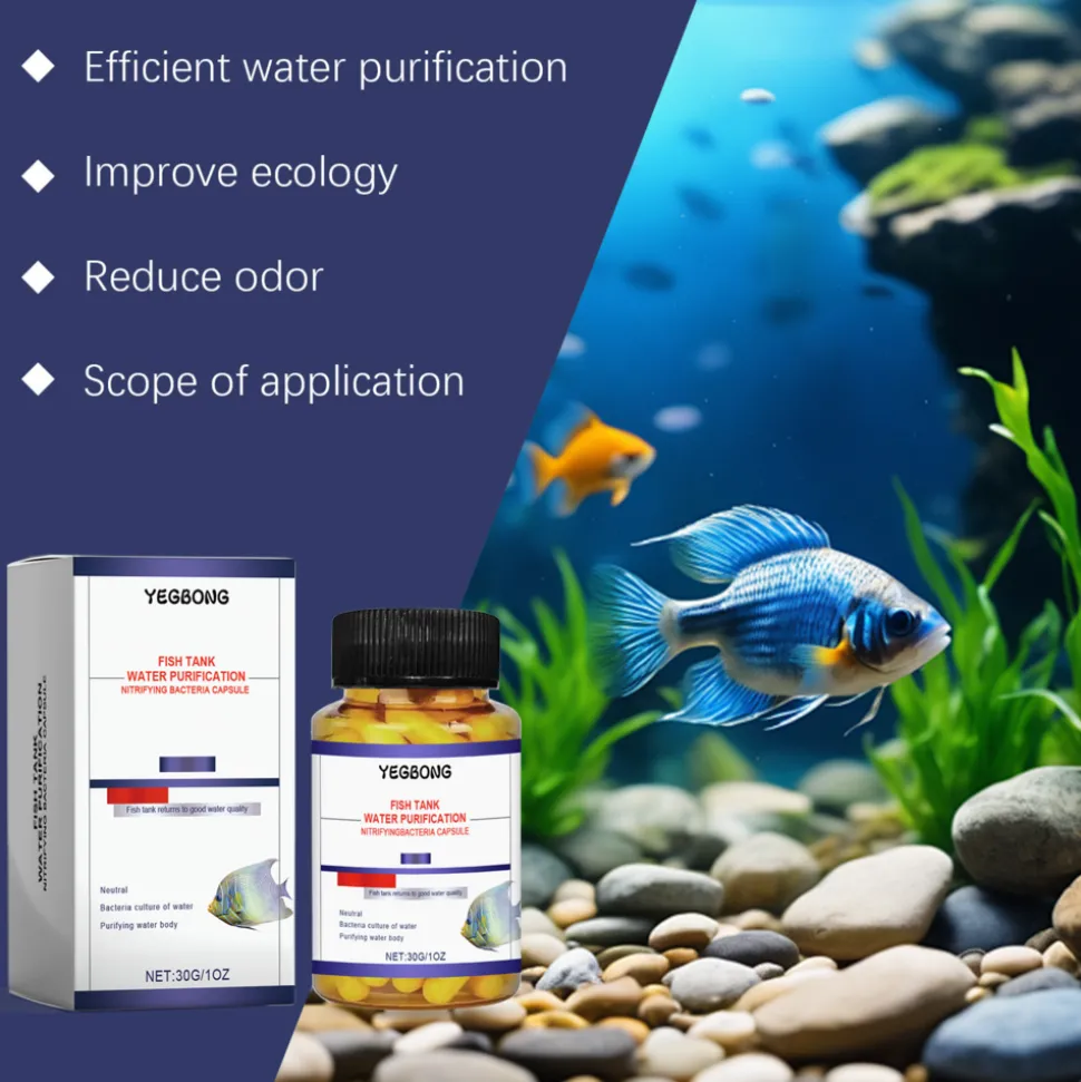 DTOPBUYAGE - Capsules nettoyantes d'eau pour aquarium, 30 g - dtopbuyage