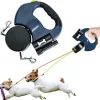 DTOPBUYAGE - Corde rétractable pour chien avec lampe et support sac dtopbuyage