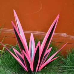 DTOPBUYAGE - Décoration en fer de plante d'agave pour jardin rose dtopbuyage