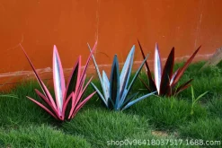 DTOPBUYAGE - Décoration en fer de plante d'agave pour jardin bleu dtopbuyage