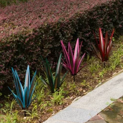 DTOPBUYAGE - Décoration en fer de plante d'agave pour jardin vert dtopbuyage