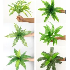 DTOPBUYAGE - Décoration pour mur de plantes artificielles - feuille d'ananas à 12 têtes - dtopbuyage