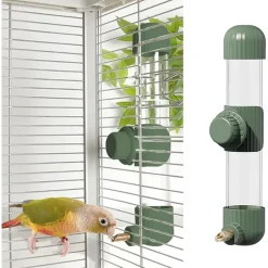 DTOPBUYAGE - Distributeur d'eau automatique vert 280 ml pour oiseaux