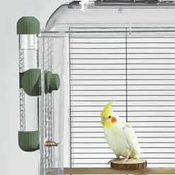 DTOPBUYAGE - Distributeur d'eau automatique vert 280 ml pour oiseaux