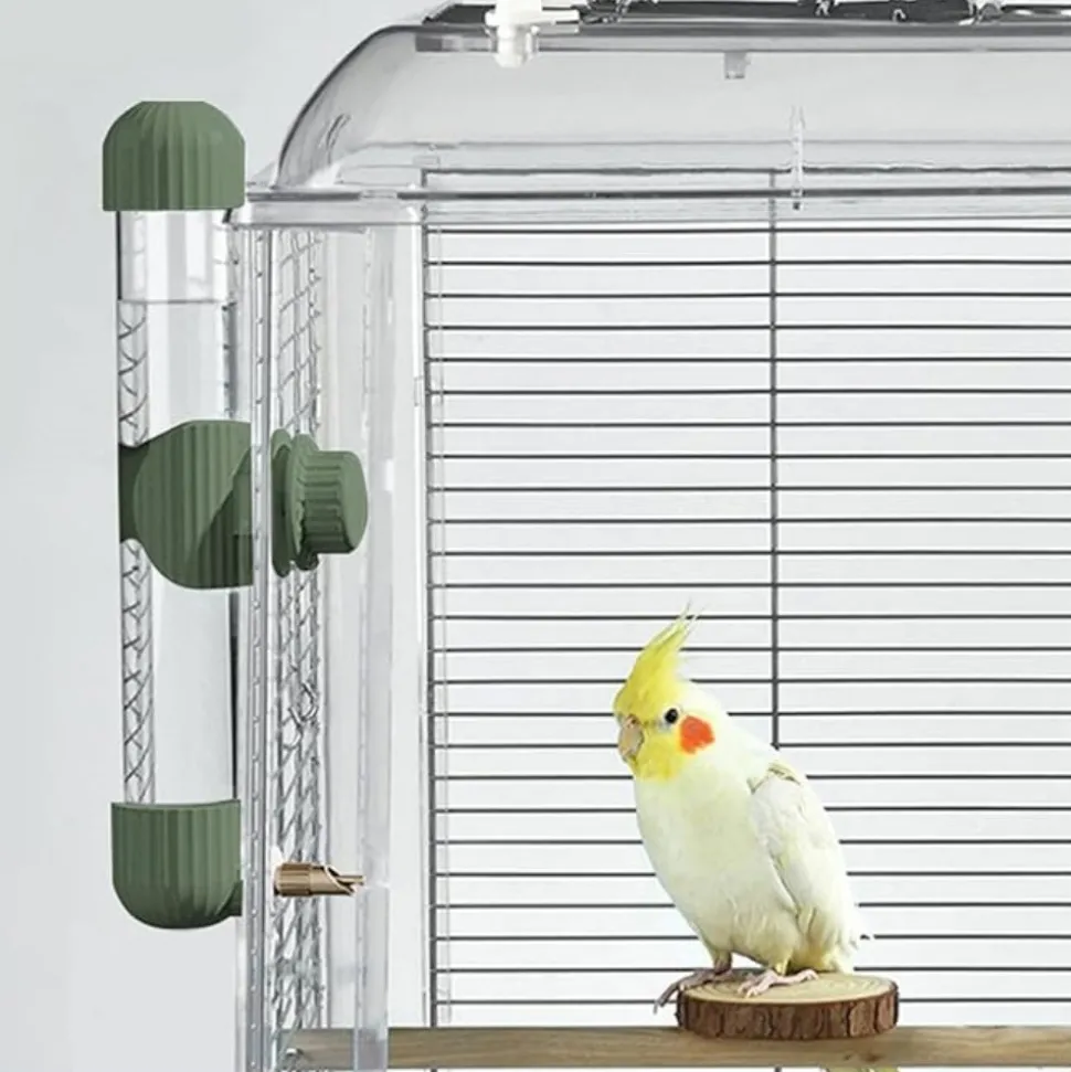 DTOPBUYAGE - Distributeur d'eau automatique vert 280 ml pour oiseaux