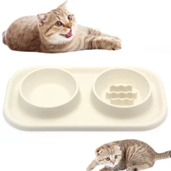 DTOPBUYAGE - Dtopbuyage bols anti-goulu en silicone pour chats et chiens