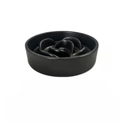 DTOPBUYAGE - Dtopbuyage ecuelle anti glouton plastique noir 15.5*15.5*4cm