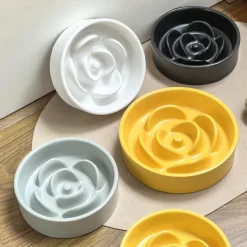 DTOPBUYAGE - Dtopbuyage ecuelle anti glouton plastique noir 15.5*15.5*4cm