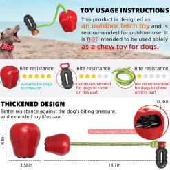 DTOPBUYAGE - Dtopbuyage jouet de récupération pour chien avec corde