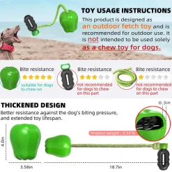 DTOPBUYAGE - Dtopbuyage jouet de récupération pour chien avec corde