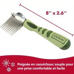 DTOPBUYAGE - Dtopbuyage peigne démêlant pour chien - acier inoxydable dentelé