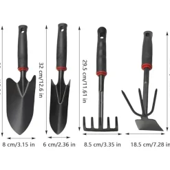 DTOPBUYAGE - Ensemble 4 outils jardinage acier inox