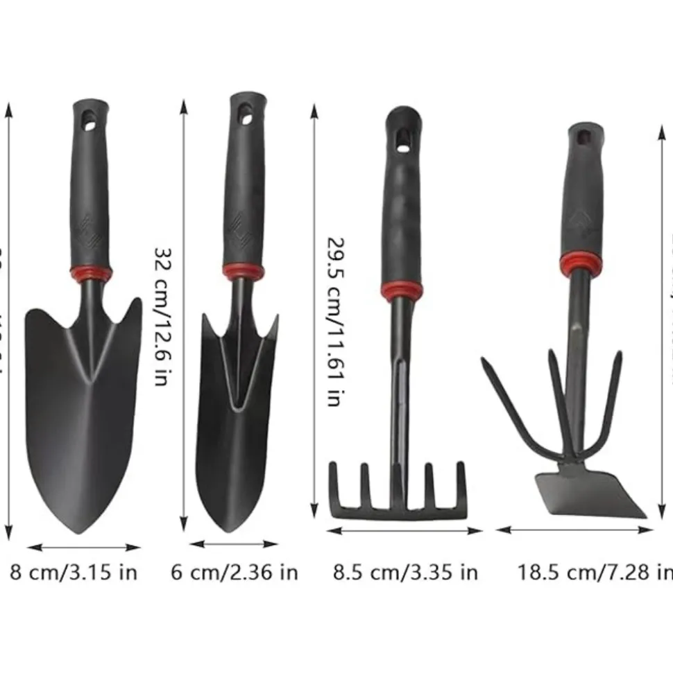 DTOPBUYAGE - Ensemble 4 outils jardinage acier inox