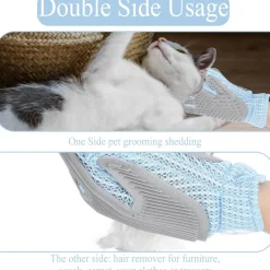 DTOPBUYAGE - Gant de toilettage 2 en 1 pour chiens et chats