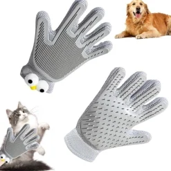 DTOPBUYAGE - Gant de toilettage 2 en 1 pour chiens et chats