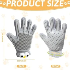 DTOPBUYAGE - Gant de toilettage 2 en 1 pour chiens et chats