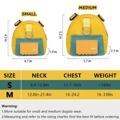 DTOPBUYAGE - Harnais pour chien avec sac à dos - jaune