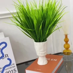 DTOPBUYAGE - Herbe artificielle - fleurs en plastique à 7 branches - décoration pour jardin - dtopbuyage