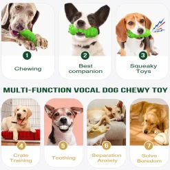 DTOPBUYAGE - Jouet à mâcher pour chien - indestructible, grinçant dtopbuyage