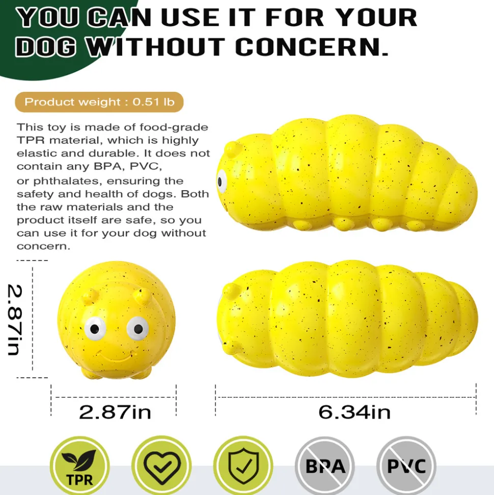 DTOPBUYAGE - Jouet à mâcher pour chien - indestructible, grinçant dtopbuyage