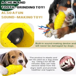 DTOPBUYAGE - Jouet à mâcher pour chien - indestructible, grinçant dtopbuyage