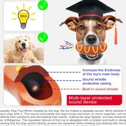 DTOPBUYAGE - Jouet à mâcher pour chiots - en caoutchouc naturel, interactif