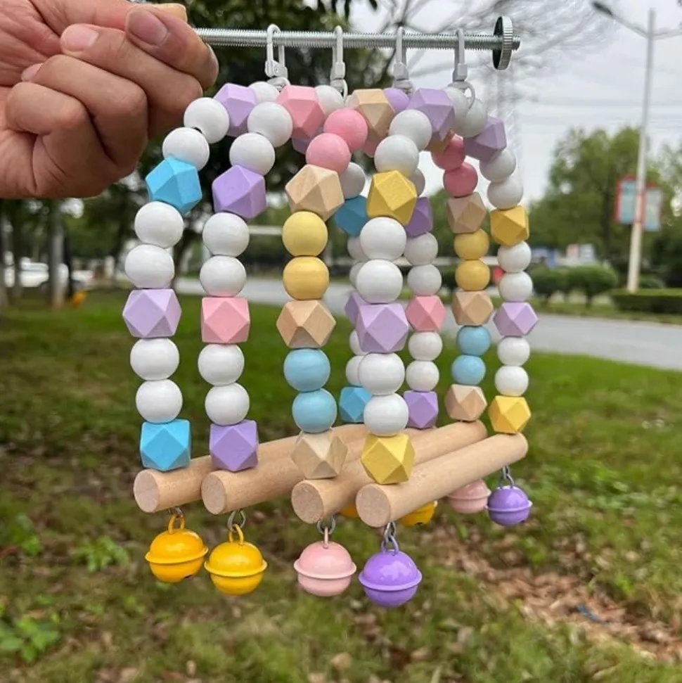 DTOPBUYAGE - Jouet balançoire perroquet clochette exercice durabl