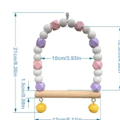 DTOPBUYAGE - Jouet balançoire perroquet clochette exercice durabl