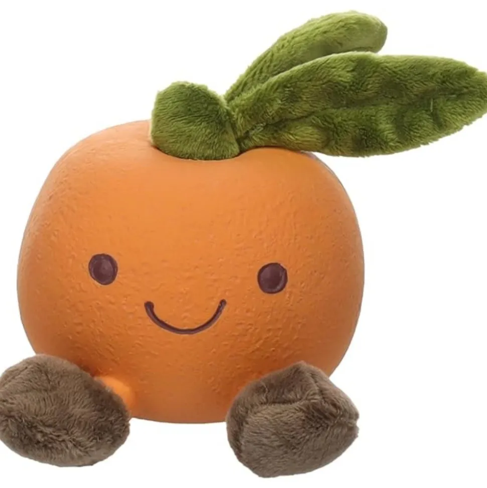 DTOPBUYAGE - Jouet chien flamingo orange latex couineur 11,5x11,5x9,7cm