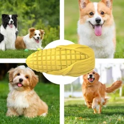 DTOPBUYAGE - Jouet couineur caoutchouc bâton maïs pour chiots et chiens moyens grands