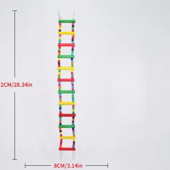 DTOPBUYAGE - Jouet d'échelle coloré en bois pour perroquets