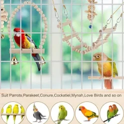 DTOPBUYAGE - Jouets et accessoires pour cage d'oiseaux