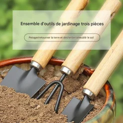 DTOPBUYAGE - Kit d'outils de jardinage 3 - pièces dtopbuyage