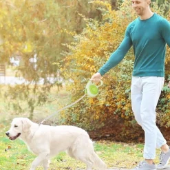 DTOPBUYAGE - Laisse rétractable antidérapante pour chiens