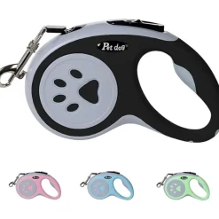 DTOPBUYAGE - Laisse rétractable 5 m pour chiens petit moyen taille noir