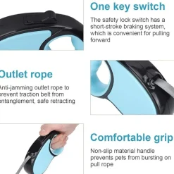 DTOPBUYAGE - Laisse rétractable anti-glissement pour chiens