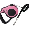 DTOPBUYAGE - Laisse rétractable 5m rose pour chien