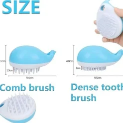 DTOPBUYAGE - Lot de 2 brosse de bain pour chien et chat en forme de baleine dtopbuyage