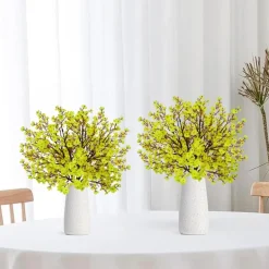 DTOPBUYAGE - Lot de 10 fleurs artificielles de gypsophila noir jaune dtopbuyage