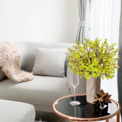 DTOPBUYAGE - Lot de 10 fleurs artificielles de gypsophila noir jaune dtopbuyage