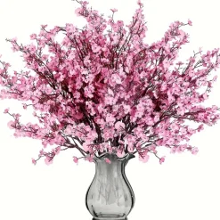 DTOPBUYAGE - Lot de 10 fleurs artificielles de gypsophila rose dtopbuyage