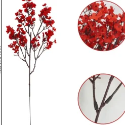 DTOPBUYAGE - Lot de 10 fleurs artificielles de gypsophila rose rouge dtopbuyage
