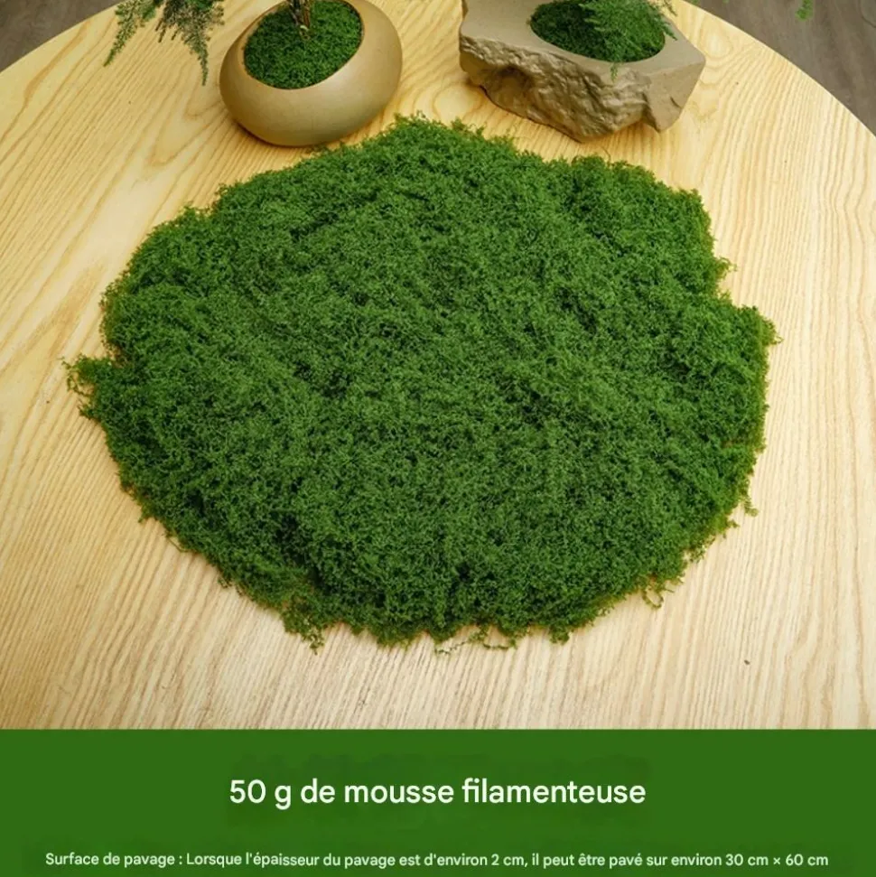 DTOPBUYAGE - Mousse artificielle pour décoration de jardin pack de 2 dtopbuyage