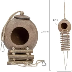 DTOPBUYAGE - Nid et jouet pour oiseaux et hamsters avec échelle