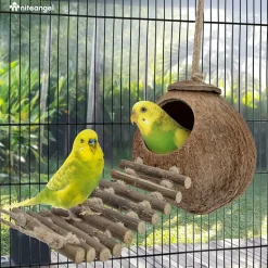 DTOPBUYAGE - Nid et jouet pour oiseaux et hamsters avec échelle